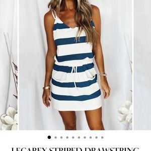Cute blue and white beach dress
